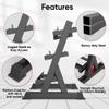 THERUN 1100lbs Adjustable 3 Tier Dumbbell Rack Stand, Hex dumbbells Hand Weights Rack Dumbbell Holder Home Gym Storage Organizer, Reverse Install Available (Rack Only) view 4