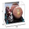 Better Display Cases Acrylic Display Case for Full Size Football and Mini Helmet - Large Rectangle Box with Mirror Case, Blue Risers and Black Base 19.25" x 8.25" x 8" (B47/A103) view 3