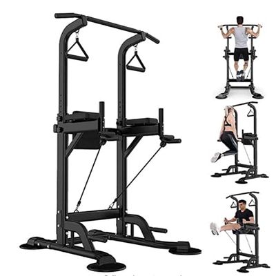 Dip Station Power Tower Core Strength Training