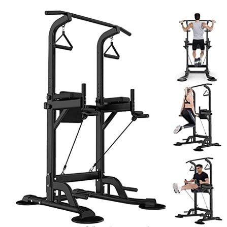 Dip Station Power Tower Core Strength Training