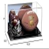 Better Display Cases Acrylic Display Case for Full Size Football and Mini Helmet - Large Rectangle Box with Mirror Case, Silver Risers and Black Base 19.25" x 8.25" x 8" (B47/A103) view 3