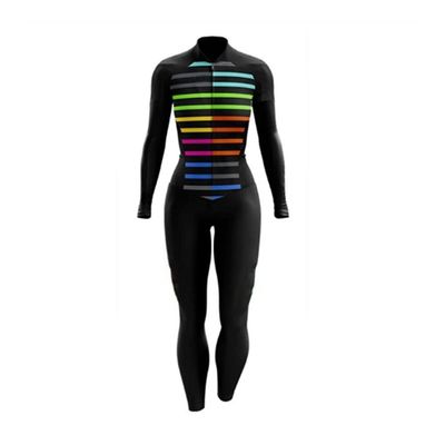 CYTSH Triathlon Women's Cycling Suit Long Sleeve Pants Bike Accessories Clothes Jumpsuit Gel Cycling Set (Color : 3026, Size : M)