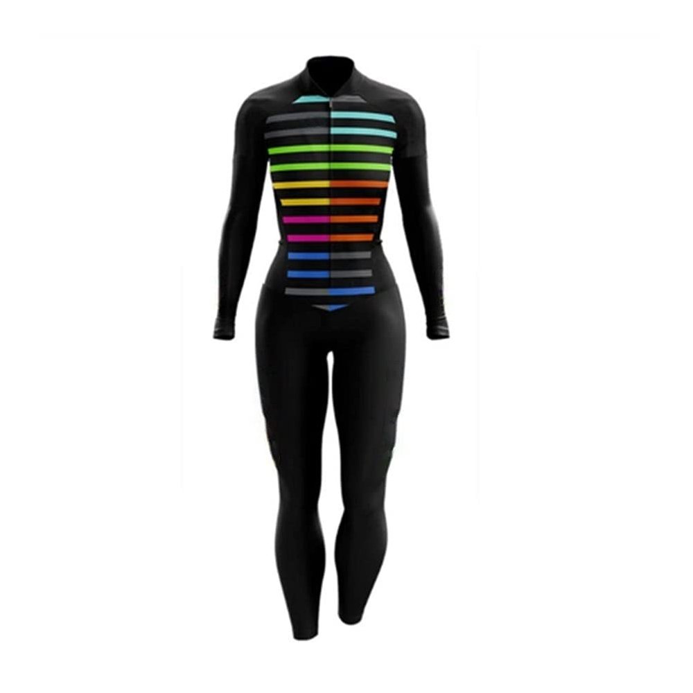 CYTSH Triathlon Women's Cycling Suit Long Sleeve Pants Bike Accessories Clothes Jumpsuit Gel Cycling Set (Color : 3026, Size : M)