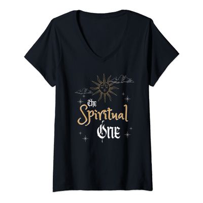 Womens Prefect Spiritual Love Gangster Yoga V-Neck T-Shirt