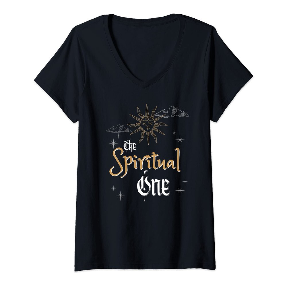 Womens Prefect Spiritual Love Gangster Yoga V-Neck T-Shirt