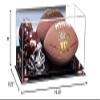 Better Display Cases Acrylic Display Case for Full Size Football and Mini Helmet - Large Rectangle Box with Mirror Case, Pink Risers and Black Base 19.25" x 8.25" x 8" (B47/A103) view 3