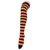 Zando Women's Long Knee High Socks, Thigh High Leg Warmers, Stockings, Striped Over Knee, Halloween, Black & Orange Stripes view 4