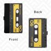 ALAZA Audio Cassette Tape Music Business Card Holder Leather, Stainless Steel Slim Pocket Wallet Business Card Carrier Case Holder view 4