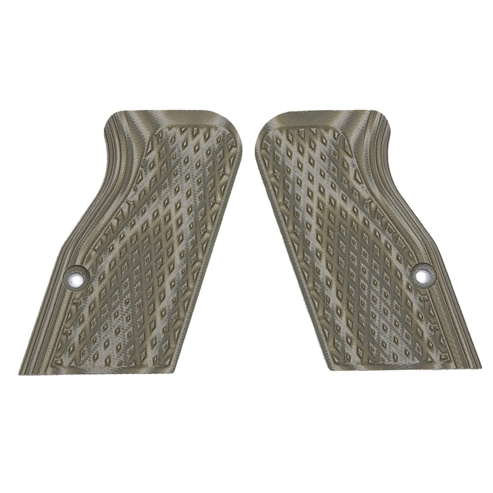 Guuun G10 Grips for Tanfoglio Tactical Palm Diamond Cut Big Scoop Texture - Short Length