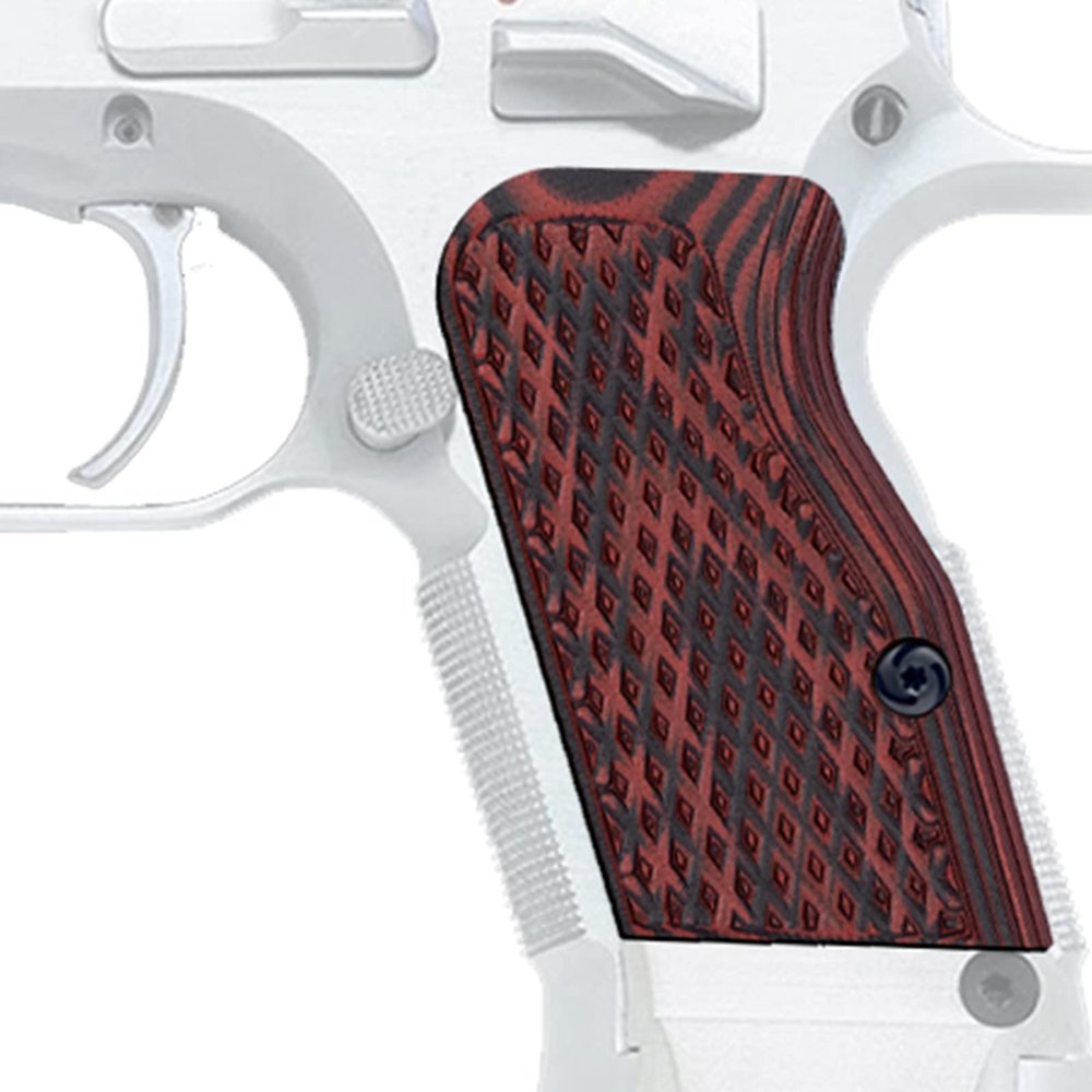 Guuun G10 Grips for Tanfoglio Tactical Palm Diamond Cut Big Scoop Texture - Short Length