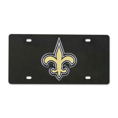 FANMATS 33613 New Orleans Saints 3D Black License Plate