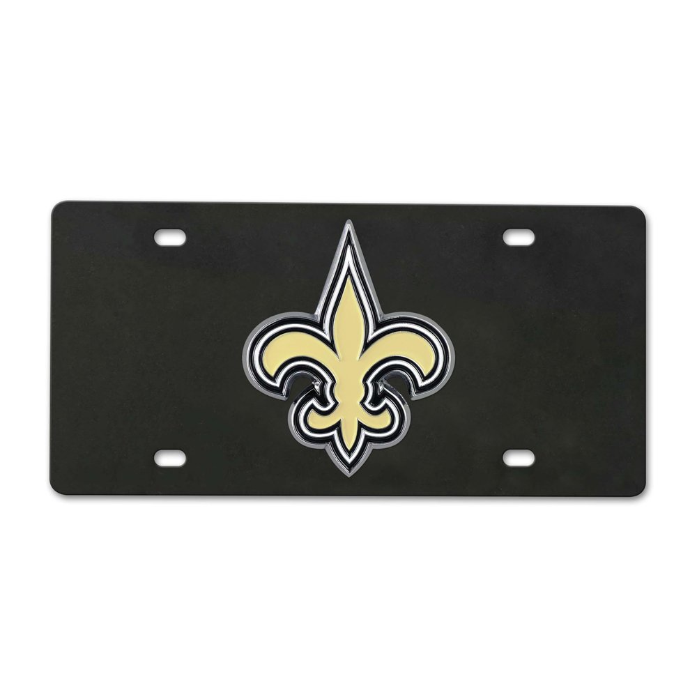 FANMATS 33613 New Orleans Saints 3D Black License Plate