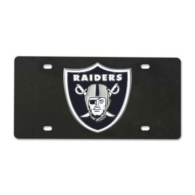 FANMATS 33612 Las Vegas Raiders 3D Black License Plate