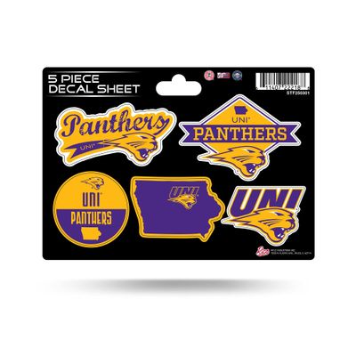 NCAA Northern Iowa Panthers 5-Piece Die-Cut Decal Sheet