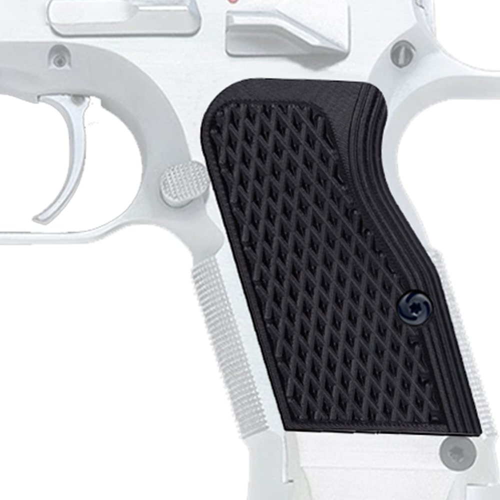 Guuun G10 Grips for Tanfoglio Tactical Palm Diamond Cut Big Scoop Texture - Short Length