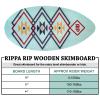 Rippa RIP 35 inch Azteque Wooden Skimboard view 3