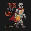 Star Wars Girl's Halloween Grogu This Is The Way T-Shirt Black, Medium view 2