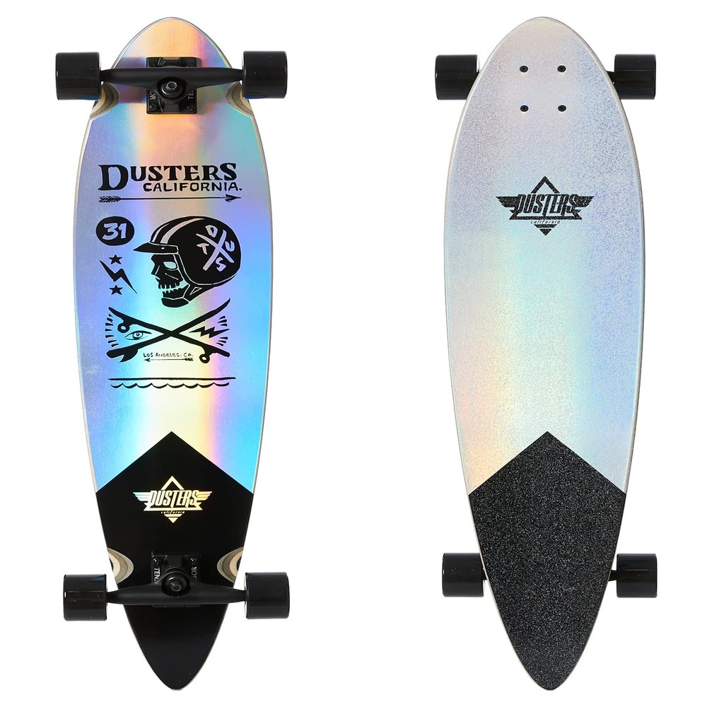 Dusters Longboard Moto Cosmic Pintail Holographic 8.75" x 37"