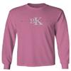 0407. Street Wear BK Brooklyn NY NYC New York Fonts Men's Long Sleeve t Shirt (Pink Large) view 1