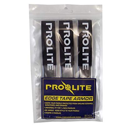 PROLITE Pickleball Paddle - Edge Tape Armor (Black w/Logo, 6-Pack)