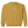 0407. Street Wear BK Brooklyn NY NYC New York Fonts Men's Crewneck Sweatshirt (Gold Small) view 1