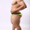 4UFIT Men's Sexy Transprant Thong Underwear Low Rise See Through Jockstrap Stretch Panties Yellow view 2