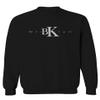 0407. Street Wear BK Brooklyn NY NYC New York Fonts Men's Crewneck Sweatshirt (Black Small) view 1