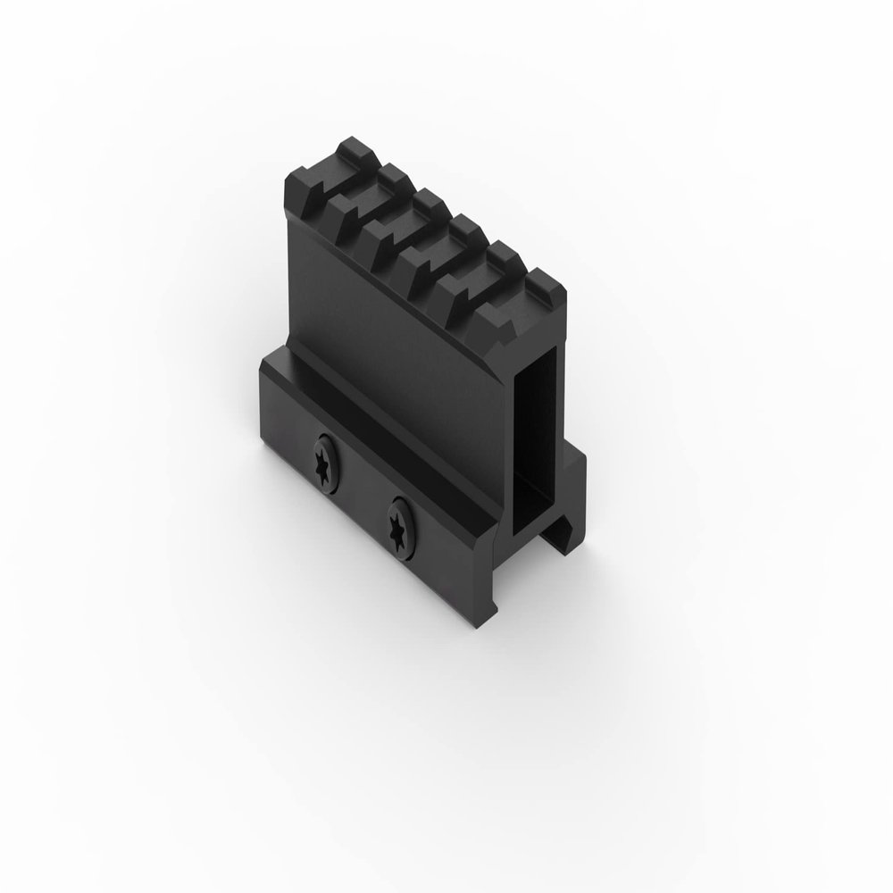Monstrum Lockdown V3 Picatinny Riser Mount with Recoil Stop Base | 2.5 inch Length | High Profile
