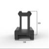 Monstrum Lockdown V3 Picatinny Riser Mount with Recoil Stop Base | 2.5 inch Length | High Profile view 2