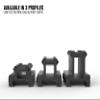 Monstrum Lockdown V3 Picatinny Riser Mount with Recoil Stop Base | 2.5 inch Length | High Profile view 4