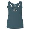 0407. Street Wear BK Brooklyn NY NYC New York Fonts Women's Tank Top Racerback (Indigo Blue X Small) view 1