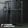 Titan Fitness T-2 Series Tall 83" Black Power Rack, 850 LB Rackable Capacity, Skinny Pull Up Bar, Pin and Pipe Safeties, Standard J-Hooks, for Home Garage Gym Weightlifting and Strength Training view 2