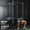 Titan Fitness T-2 Series Tall 83" Black Power Rack, 850 LB Rackable Capacity, Skinny Pull Up Bar, Pin and Pipe Safeties, Standard J-Hooks, for Home Garage Gym Weightlifting and Strength Training view 3