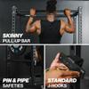 Titan Fitness T-2 Series Tall 83" Black Power Rack, 850 LB Rackable Capacity, Skinny Pull Up Bar, Pin and Pipe Safeties, Standard J-Hooks, for Home Garage Gym Weightlifting and Strength Training view 4