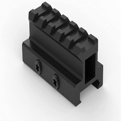 Monstrum Lockdown V3 Picatinny Riser Mount with Recoil Stop Base | 2.5 inch Length | Medium Profile