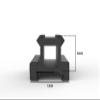 Monstrum Lockdown V3 Picatinny Riser Mount with Recoil Stop Base | 2.5 inch Length | Medium Profile view 2