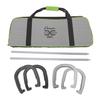 Champion Sports Elite Series Forged Steel Horseshoe Set, Black/Silver/Green view 1