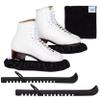 CRS Cross Ice Skate Guards, Soakers and Towel Gift Set. One Piece Adjustable Guard Design and Soft Skate Blade Cover Accessories for Ice Skating. No Assembly Required (Biellmann Black, Medium) view 1