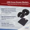 CRS Cross Ice Skate Guards, Soakers and Towel Gift Set. One Piece Adjustable Guard Design and Soft Skate Blade Cover Accessories for Ice Skating. No Assembly Required (Biellmann Black, Medium) view 4