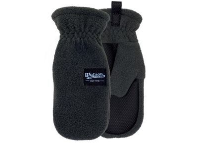 Watson Gloves' Baby Fleece Navidad Sustainable Winter Kid Mitt Glove - Warm Recycled Thinsulate, Touchscreen Compatible, Black, XX-Small