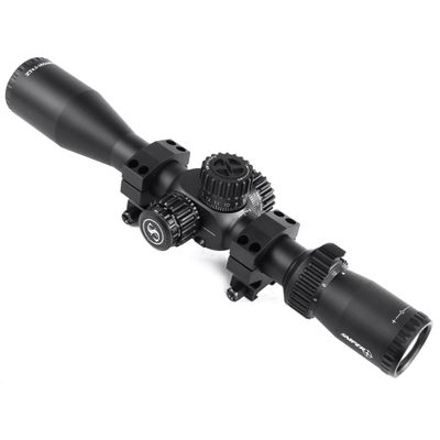 Scope 4.5-18X44 30mm First Focal Plane Riflescope with Red/Green Illuminated Reticle Multi-Coated Lenses, QTA (Quick Target Acquisition) Turrets with Lens Covers/Scope Rings (ZT4.5-18X44FFP)