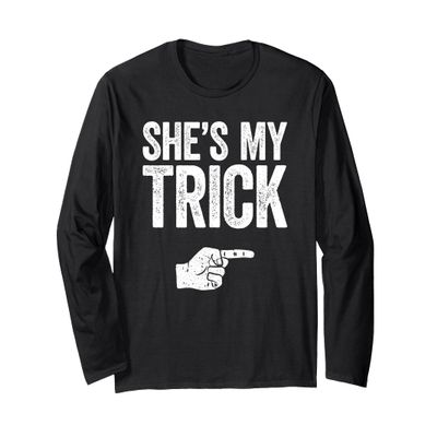 She's My Trick Shirt Matching He's My Treat Costume Long Sleeve T-Shirt
