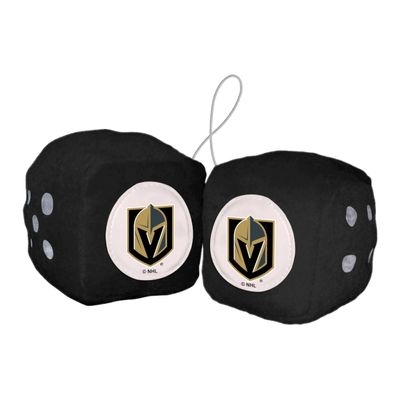 FANMATS 32005 Vegas Golden Knights Team Color Fuzzy Dice Dcor 3" Set