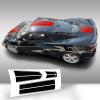 Full Body Race Stripes Graphic Overlay Pre Cut Vinyl Decal Compatible with Chevrolet Corvette C8 2020 2021 - Metallic Matte Chrome Black view 2