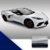 Side Skirt Graphic Overlay Pre Cut Vinyl Decal Compatible with Chevrolet Corvette C8 2020 2021 - High Gloss Blue view 1