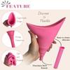 ABXLNIU Female Urinals Pee Funnel for Women Stand Up to Pee Anywhere, Portable She Pee Cup Womens Pee Funnel Camping/Hiking Gear Gifts for Women, Pink view 3