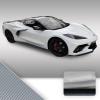 Side Skirt Graphic Overlay Pre Cut Vinyl Decal Compatible with Chevrolet Corvette C8 2020 2021 - Carbon Fiber Silver view 1