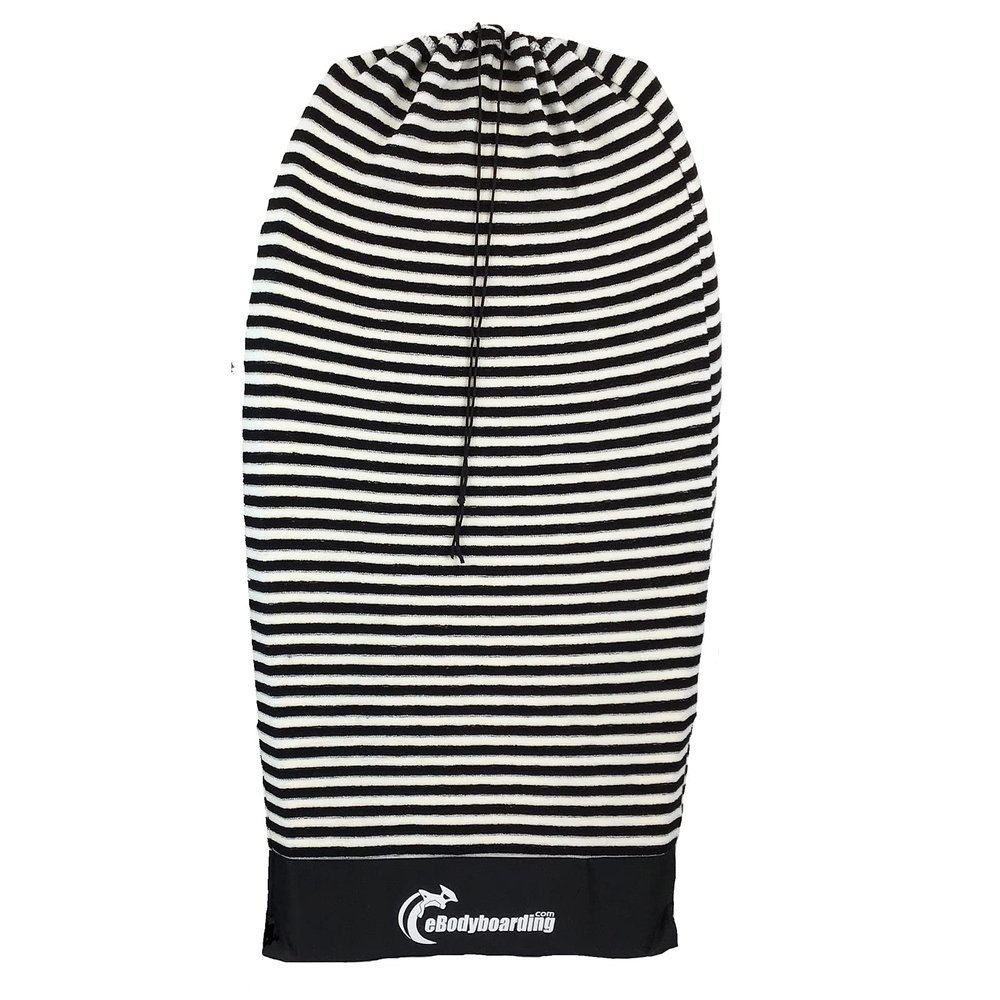 eBodyboarding Stretchy Bodyboard Sock Cover-BK & WH-S