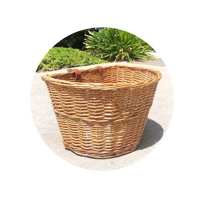 Emojo Bike Wicker Basket, Front Handlebar Woven Storage Cargo for Adult Bicycle 15x11.5x10.5in