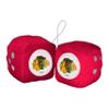 FANMATS 32003 Chicago Blackhawks Team Color Fuzzy Dice Dcor 3" Set view 1
